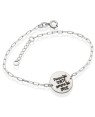 Pulseira AG Cartie "Nunca foi SORTE sempre DEUS" c/ Resina  - G3 - 15mm x 200mm - 2.70gr