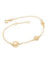 Pulseira c/ 3 Botoes Diamantados  - CE - 10mm x 200mm - 2.15gr