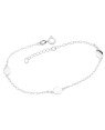 Pulseira AG p/ 3 Redondos 6mm Lisos Macicos  - G3 - 6mm x 200mm - 1.98gr