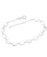 Pulseira AG p/ 12 Quadrados 5mm Lisos Macicos  - G3 - 5mm x 200mm - 5.04gr