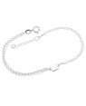 Pulseira AG Dupla 3x1/Losango p/ Quadrado 5mm Liso Macico  - G3 - 5mm x 200mm - 1.83gr