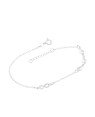 Pulseira AG p/ Infinito 10mm c/ 3 Coracoes Macicos  - G3 - 5mm x 200mm - 1.76gr