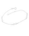 Pulseira AG Elo Longo c/ 3 Infinitos 10mm - G3 - 4mm x 200mm - 2.00gr