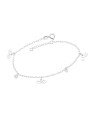 Pulseira AG p/ 3 Infinitos 10mm c/ 2 Zirconias - G5 - 7mm x 200mm - 2.19gr