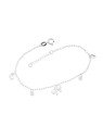 Pulseira AG p/ Laco Macico 10mm/Coracao Macico c/ Zirconia  - G5 - 10mm x 200mm - 2.16gr