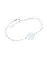 Pulseira AG Elo Oval c/ Redondo Liso  - G3 - 15mm x 200mm - 2.90gr