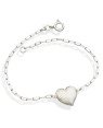 Pulseira AG Cartie c/ Coracao 12mm Onda  - G3 - 12mm x 200mm - 2.01gr