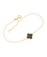 Pulseira Trevo 12mm Borda Redondo Torcida c/ Resina  - CS - 12mm x 200mm - 1.50gr