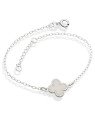 Pulseira AG Trevo Borda Redondo Torcida (Madre Perola) - G5 - 12mm x 200mm - 1.70gr