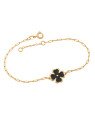 Pulseira Cartie Trevo 12mm Borda Lisa (Bolinha Meio) c/ Resina   - CS - 12mm x 200mm - 1.90gr