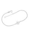 Pulseira AG Elo Portugues c/ Trevo Vazado 9mm  - G3 - 9mm x 200mm - 1.50gr