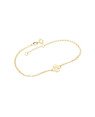 Pulseira Elo Portugues c/ Trevo 9mm Macico c/ Riscos - CE - 9mm x 200mm - 2.20gr