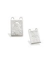 Quadrado AG Prata S.C. Jesus c/ Oracao  - G3 - 10mm x 16mm - 1.45gr