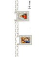 Escapulario Jesus e N Sra do Carmo com Dez Pedras Strass - G6 - 14mm x 600mm - 7.92gr