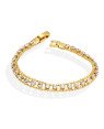 Pulseira c/ Corrente Bolinha 1,5 c/ Strass PP 24 - CS - 6mm x 180mm - 6.51gr