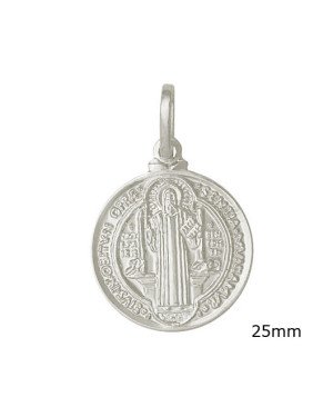 Pingente AG Sao Bento em Pe 25mm - G1 - 25mm x 37mm - 4.44gr