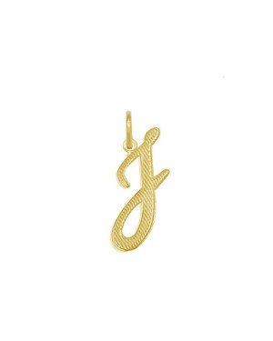 Pingente Letra J Reticulada - 00 - 10mm x 29mm - 0.67gr