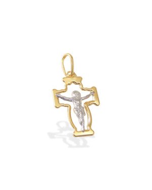 Pingente Cruz Vazada Cristo - 00 - 16mm x 32mm - 0.90gr
