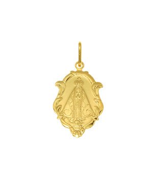 Pingente Nossa Sra Aparecida Del Valle em Moldura - 00 - 16mm x 32mm - 2.10gr