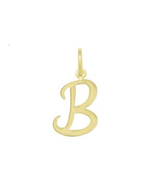 Pingente Letra "B" Media Lisa - 00 - 15mm x 29mm - 1.00gr