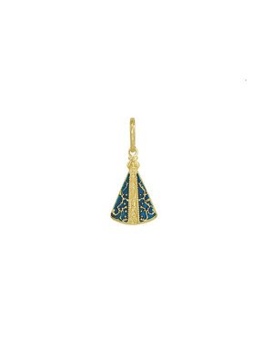 Pingente N. S. Aparecida c/ Resina 12mm  - 00 - 9mm x 21mm - 0.46gr