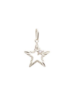 Pingente AG Estrela Vaz Diamantada p/ Pedra Chaton  - G5 - 18mm x 26mm - 0.80gr