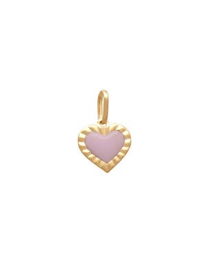 Pingente Coracao Borda Diamantada p/ Resina - 00 - 11mm x 17mm - 0.62gr