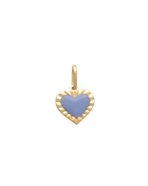 Pingente Coracao Borda Diamantada p/ Resina - 00 - 11mm x 17mm - 0.62gr