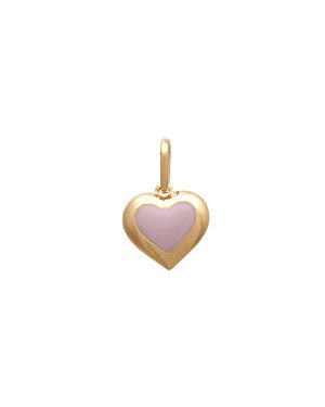 Pingente Coracao Borda Abaulada Lisa Meio p/ Resina - 00 - 11mm x 17mm - 0.63gr