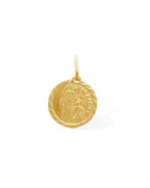 Pingente Sao Rafael  Borda Diamantada  - 00 - 16mm x 22mm - 1.69gr