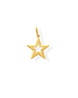 Pingente Estrela Vazada Lisa Reta  - 00 - 18mm x 26mm - 0.71gr