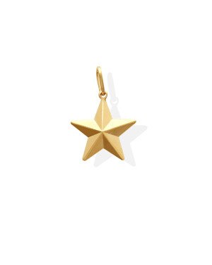 Pingente Estrela Diamantada Facetada  - 00 - 18mm x 26mm - 1.00gr