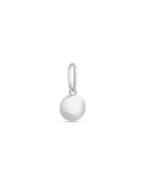 Pingente AG Redondo 7.5mm Meia Bola Lisa - G5 - 8mm x 16mm - 0.42gr