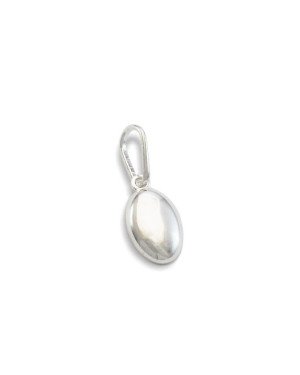 Pingente AG Oval 10mm Abaulado  - G5 - 7mm x 19mm - 0.48gr