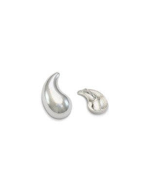 Pingente AG Passante Gota Abaulada 13mm  - G5 - 7mm x 13mm - 0.68gr