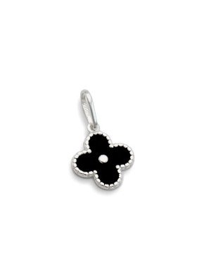 Pingente AG Trevo Borda Redonda Torcida (Bolinha Meio) - G5 - 12mm x 21mm - 0.74gr