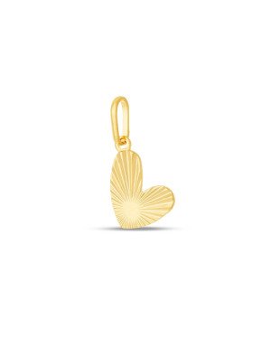 Pingente Coracao Irregular 10mm Diamantado  - 00 - 12mm x 18mm - 0.40gr