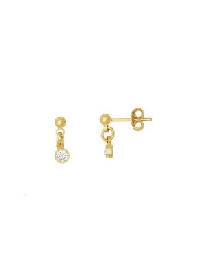 Brinco Bolinha com Copinho Usinado - 00 - 3mm x 11mm - 0.91gr