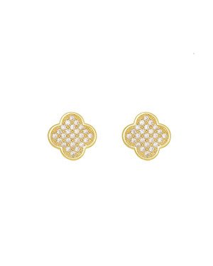 Brinco Fundicao - 50 Zirconia - Trevo 12mm - 00 - 12mm x 12mm - 2.48gr