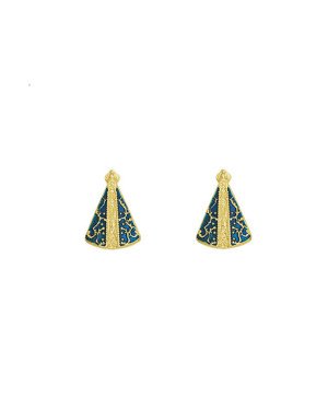 Brinco Nossa Senhora Aparecida 12mm (Resina) - 00 - 9mm x 12mm - 1.10gr