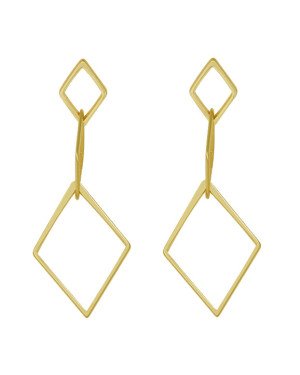 Brinco Tubo Usinado c/ 3 Losango Vaz - 00 - 26mm x 66mm - 4.20gr