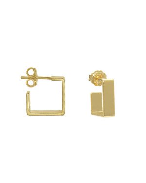 Brinco Usinado Argola Quadrado 13mm - 00 - 4mm x 13mm - 2.79gr
