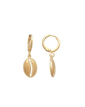 Brinco Argolinha c/ Buzio Vazado Borda Torcida 13mm - 00 - 9mm x 28mm - 2.01gr