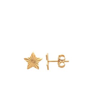 Brinco Pino Estrela 8mm Diamantada - 00 - 8mm x 8mm - 0.76gr