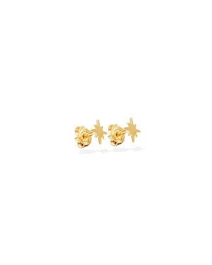 Brinco Estrela 8 Pontas Lisa 6mm  - 00 - 6mm x 6mm - 0.32gr
