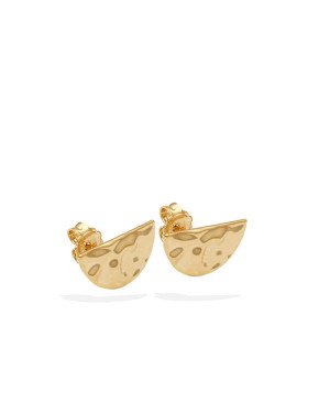 Brinco Leque 15mm Martelado  - 00 - 8mm x 15mm - 1.35gr