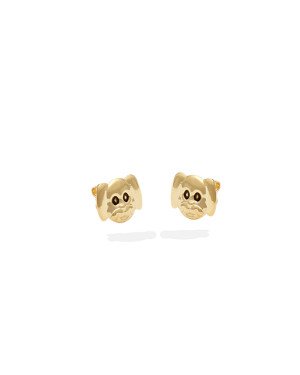 Brinco Cabeca Cachorro 12mm - Metade - 00 - 12mm x 10mm - 1.12gr