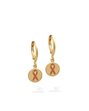 Brinco Argolinha  Laco Outubro Rosa  - 00 - 12mm x 25mm - 1.63gr