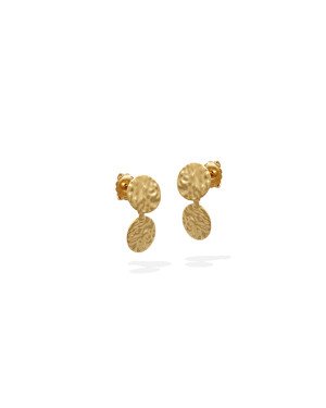 Brinco 2 Redondos 12mm Martelado (Chapa + Fina) - 00 - 12mm x 22mm - 2.21gr