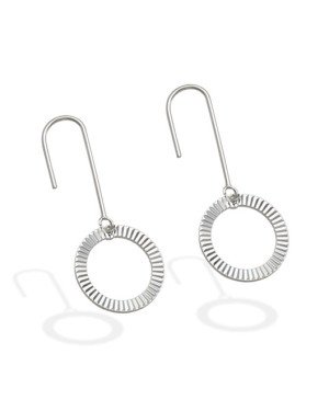 Brinco AG Gancho Redondo Vazado Diamantado - G5 - 20mm x 43mm - 2.53gr